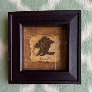 Framed Love Symbol shadow box wall decor